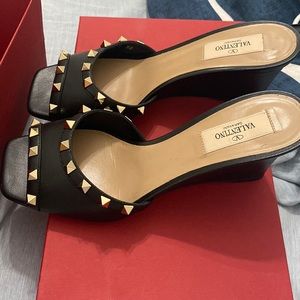 Valentino leather wedges